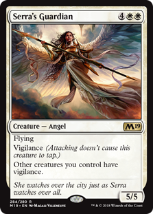 Serra's Guardian (Magic 2019 Core Set) Light Play