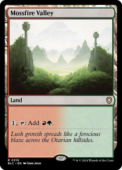 Mossfire Valley (Commander: Bloomburrow) Light Play