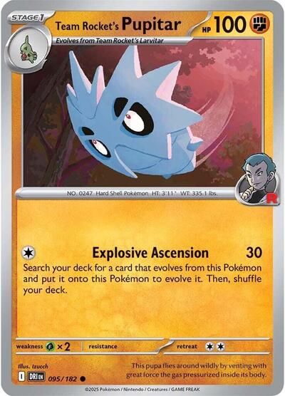 Team Rocket's Pupitar (SV10: Destined Rivals) Near Mint Reverse Holofoil