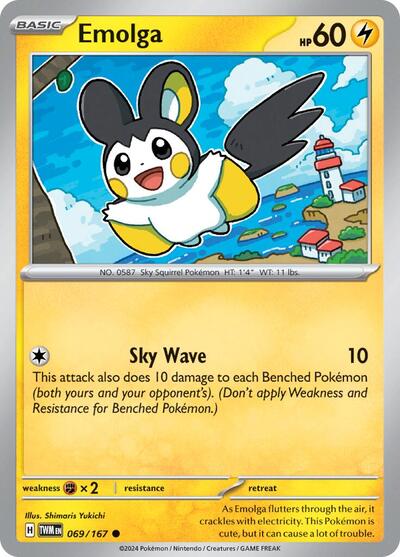 Emolga (SV06: Twilight Masquerade) Near Mint