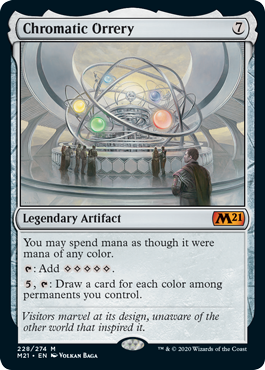Chromatic Orrery (Magic 2021 Core Set) Light Play