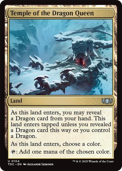 Temple of the Dragon Queen (Commander: Tarkir: Dragonstorm) Light Play