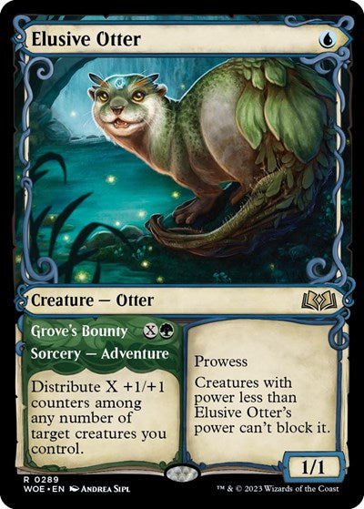 Elusive Otter (Showcase) (Wilds of Eldraine) Light Play