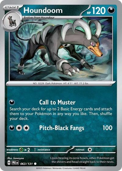 Houndoom (SV: Prismatic Evolutions) Near Mint Reverse Holofoil
