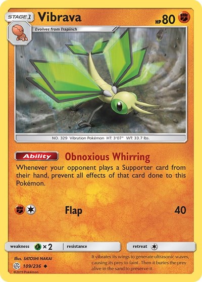Vibrava (SM - Cosmic Eclipse) Near Mint Reverse Holofoil