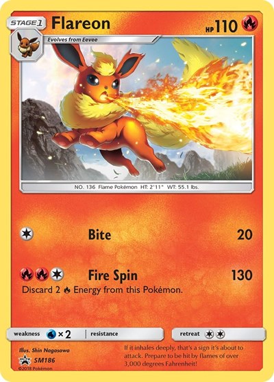 Flareon - SM186 (Let's Play, Eevee!) (SM Promos)