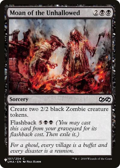Moan of the Unhallowed (The List) Near Mint