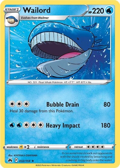Wailord (Crown Zenith) Near Mint Reverse Holofoil