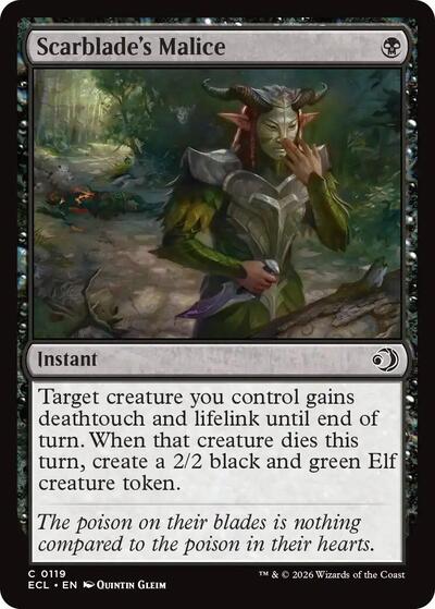 Scarblade's Malice (Lorwyn Eclipsed) Near Mint Foil
