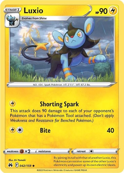 Luxio (42) (Crown Zenith) Near Mint Reverse Holofoil