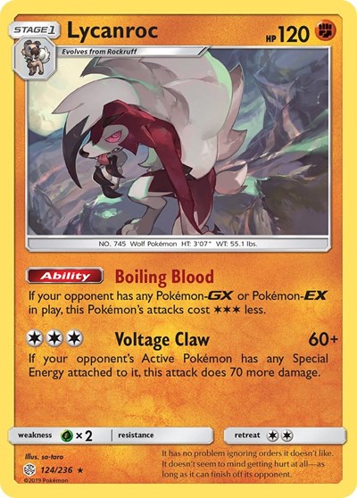 Lycanroc (SM - Cosmic Eclipse) Near Mint Reverse Holofoil