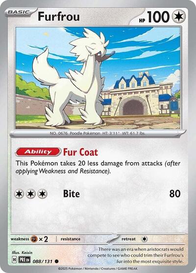 Furfrou (SV: Prismatic Evolutions) Near Mint Reverse Holofoil