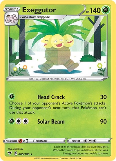 Exeggutor (SWSH04: Vivid Voltage) Near Mint Reverse Holofoil