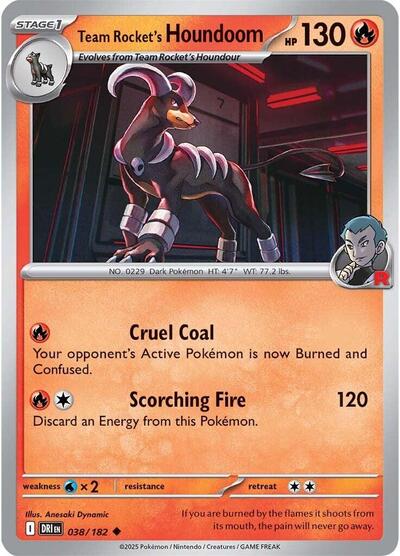 Team Rocket's Houndoom - 038 (SV10: Destined Rivals) Near Mint Reverse Holofoil