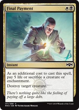 Final Payment (Ravnica Allegiance) Light Play Foil