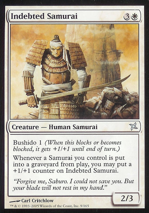 Indebted Samurai (Betrayers of Kamigawa) Light Play