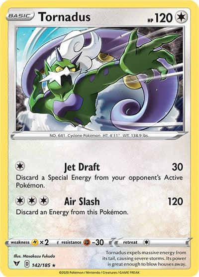 Tornadus (SWSH04: Vivid Voltage) Near Mint Reverse Holofoil