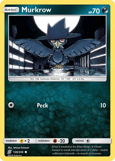Murkrow (129) (SM - Unified Minds) Near Mint Reverse Holofoil