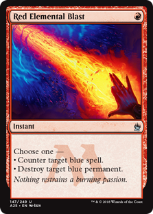 Red Elemental Blast (Masters 25) Light Play