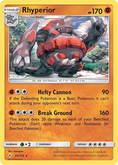 Rhyperior (SM - Unbroken Bonds) Near Mint Reverse Holofoil