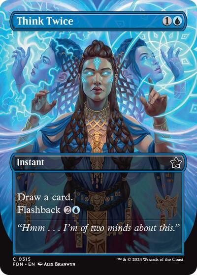 Think Twice (Borderless) (Foundations) Near Mint Foil