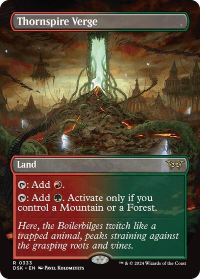 Thornspire Verge (Borderless) (Duskmourn: House of Horror) Near Mint