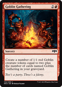 Goblin Gathering (Ravnica Allegiance) Light Play Foil