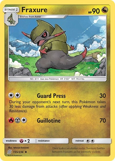 Fraxure (SM - Unified Minds) Near Mint Reverse Holofoil