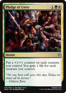 Pledge of Unity (War of the Spark) Light Play Foil