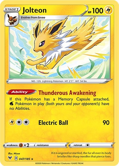Jolteon (SWSH04: Vivid Voltage) Near Mint Reverse Holofoil