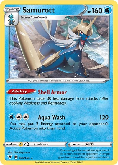 Samurott (SWSH04: Vivid Voltage) Near Mint Reverse Holofoil