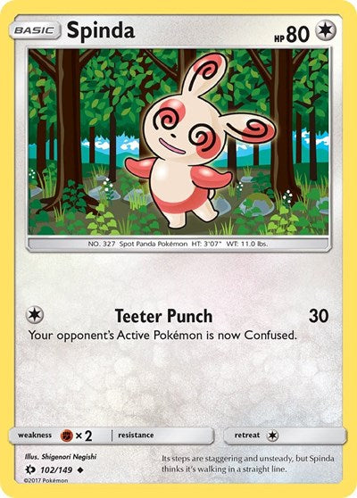 Spinda (SM Base Set) Near Mint Reverse Holofoil
