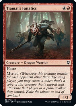 Tiamat's Fanatics (Commander Legends: Battle for Baldur's Gate) Light Play Foil