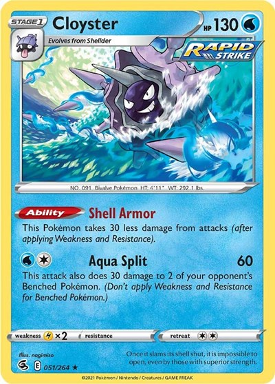 Cloyster (SWSH08: Fusion Strike) Near Mint Reverse Holofoil