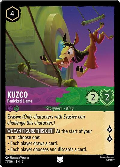 Kuzco - Panicked Llama (Archazia's Island) Near Mint Cold Foil