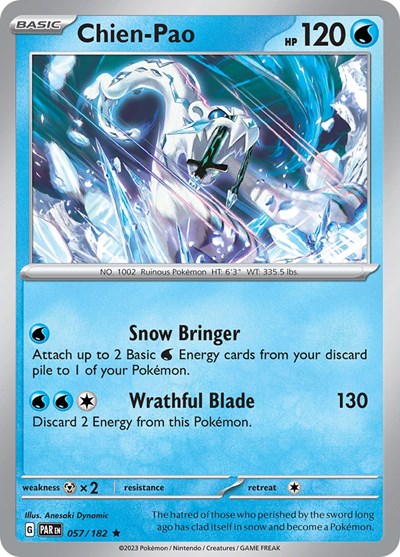 Chien-Pao (Scarlet and Violet: Paradox Rift) Near Mint Reverse Holofoil