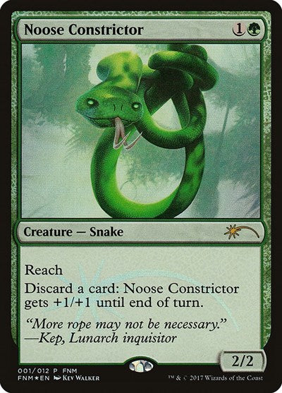 Noose Constrictor (Promos: FNM) Light Play Foil