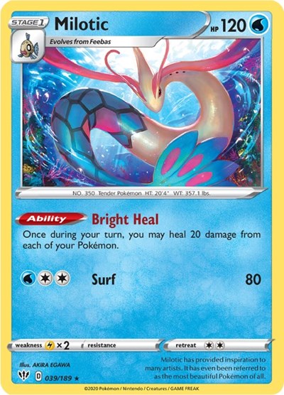 Milotic (SWSH03: Darkness Ablaze) Near Mint Reverse Holofoil