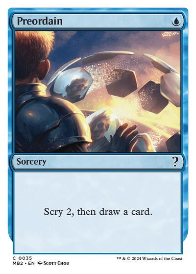 Preordain (White Border) (Mystery Booster 2) Near Mint