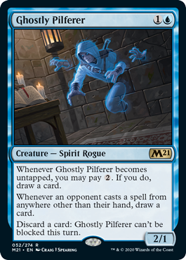 Ghostly Pilferer (Magic 2021 Core Set) Light Play Foil
