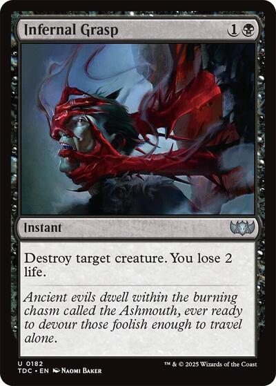 Infernal Grasp (Commander: Tarkir: Dragonstorm) Light Play