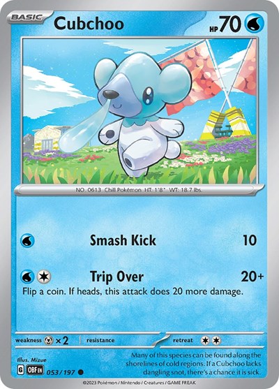 Cubchoo (Scarlet and  Violet: Obsidian Flames) Near Mint