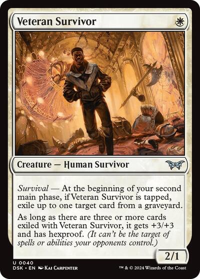 Veteran Survivor (Duskmourn: House of Horror) Light Play Foil
