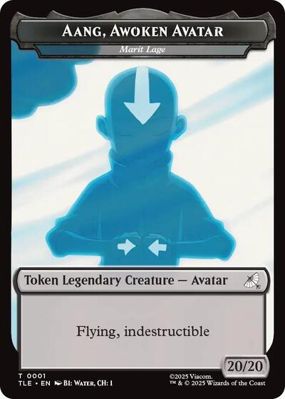 Aang, Awoken Avatar - Marit Lage / Treasure Double-Sided Token (Avatar: The Last Airbender: Eternal-Legal) Near Mint