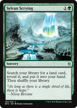 Sylvan Scrying (Battle for Zendikar) Light Play Foil