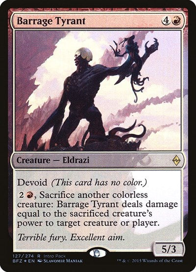 Barrage Tyrant (Promos: Unique and Miscellaneous) Light Play Foil