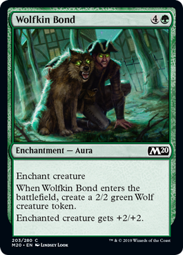 Wolfkin Bond (Magic 2020 Core Set) Light Play Foil