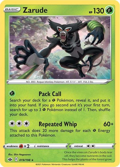 Zarude (SWSH06: Chilling Reign) Near Mint Reverse Holofoil