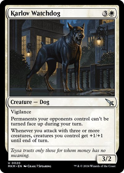Karlov Watchdog (Murders at Karlov Manor) Light Play Foil