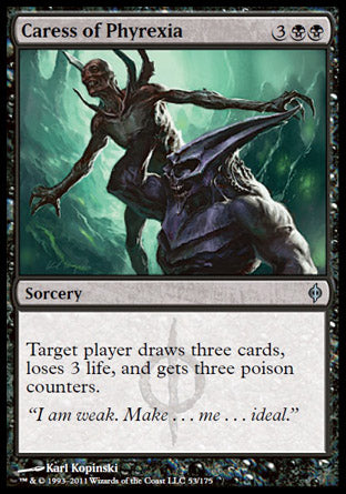 Caress of Phyrexia (New Phyrexia) Light Play